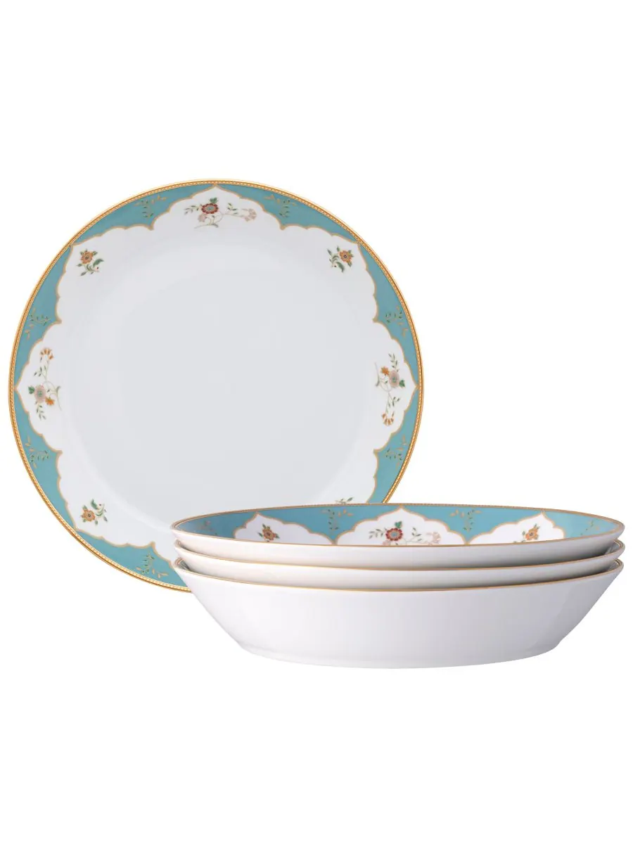 Набор из 4 обеденных тарелок Lodi's Morning Coupe, 9-3/4 дюйма, 43 унции Noritake — изображение 1 из 4, синий