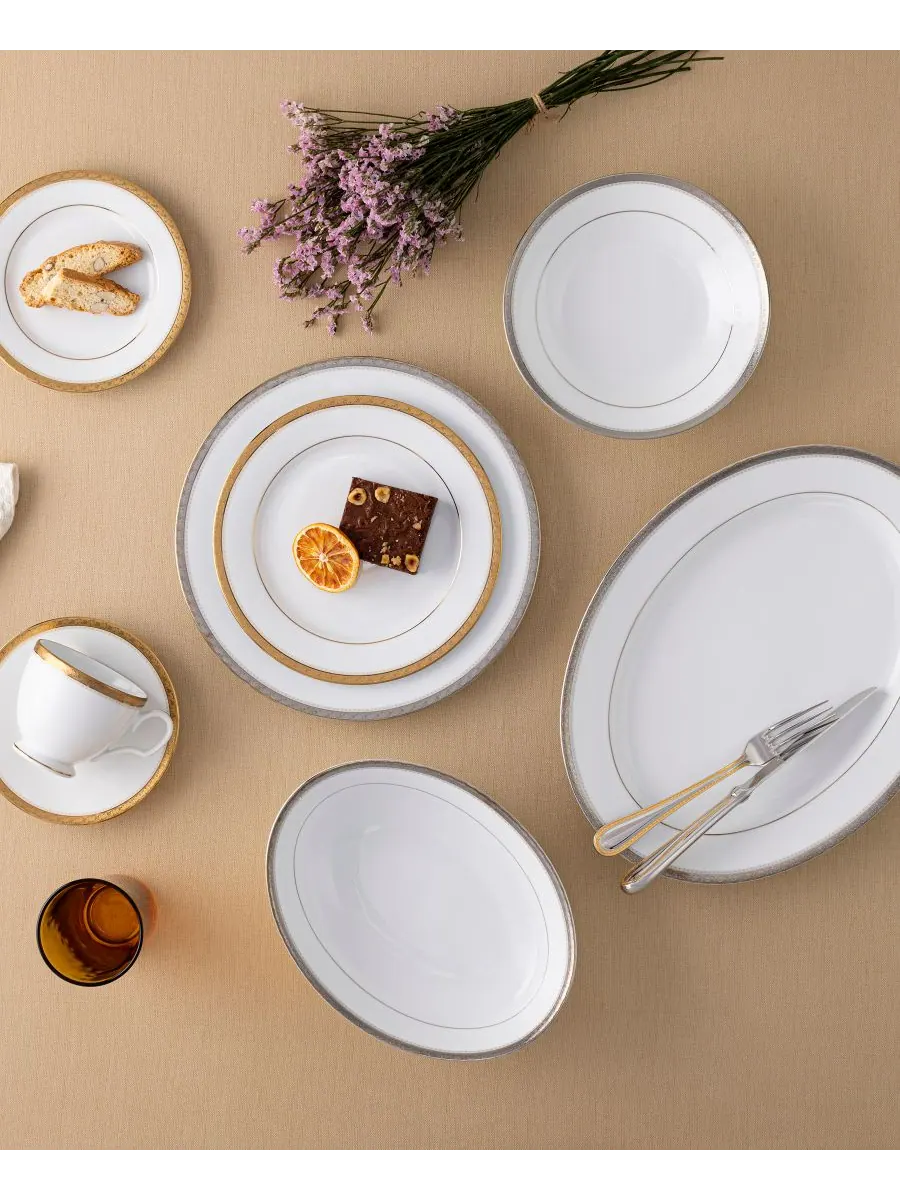 Овальная овощная миска Charlotta, 955 мл Noritake — изображение 2 из 10, серебристый