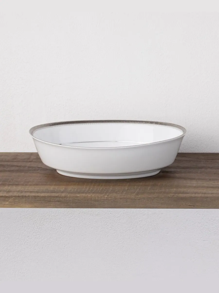 Овальная овощная миска Charlotta, 955 мл Noritake — изображение 3 из 10, серебристый
