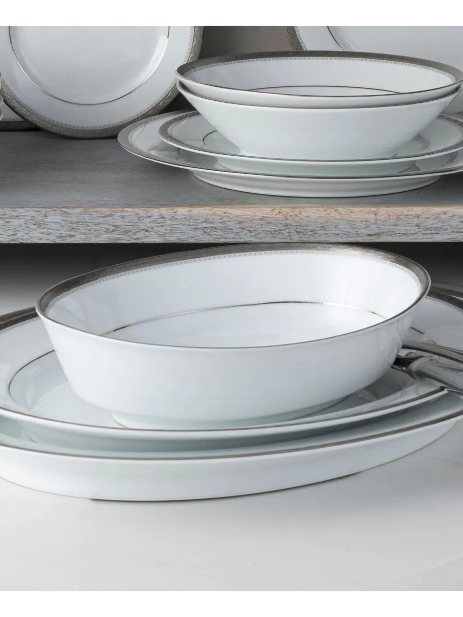 Овальная овощная миска Charlotta, 955 мл Noritake — изображение 4 из 10, серебристый