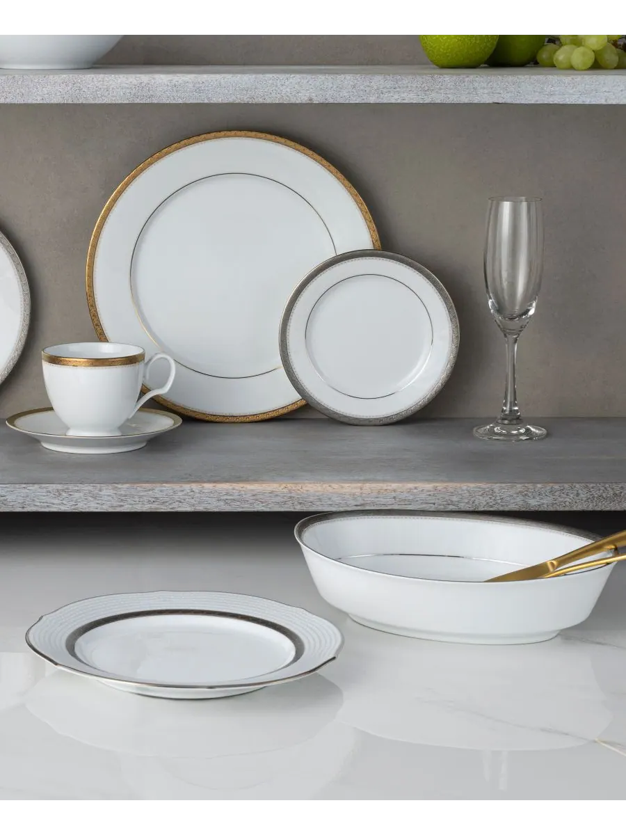 Овальная овощная миска Charlotta, 955 мл Noritake — изображение 5 из 10, серебристый