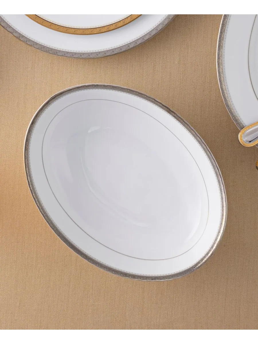 Овальная овощная миска Charlotta, 955 мл Noritake — изображение 8 из 10, серебристый