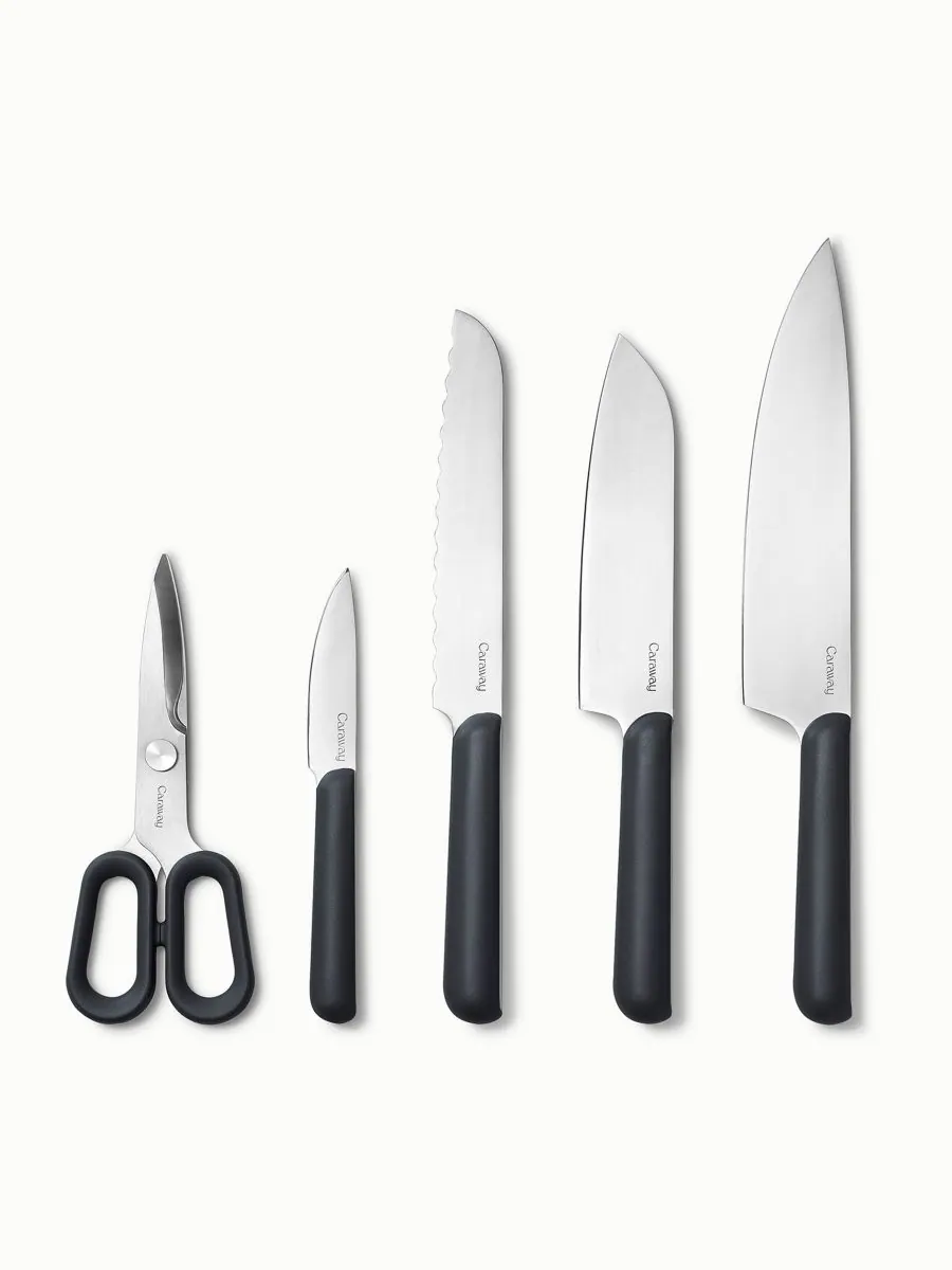 Набор из 14 ножей и столовых приборов из нержавеющей стали Caraway — изображение 2 из 4, темно-серый