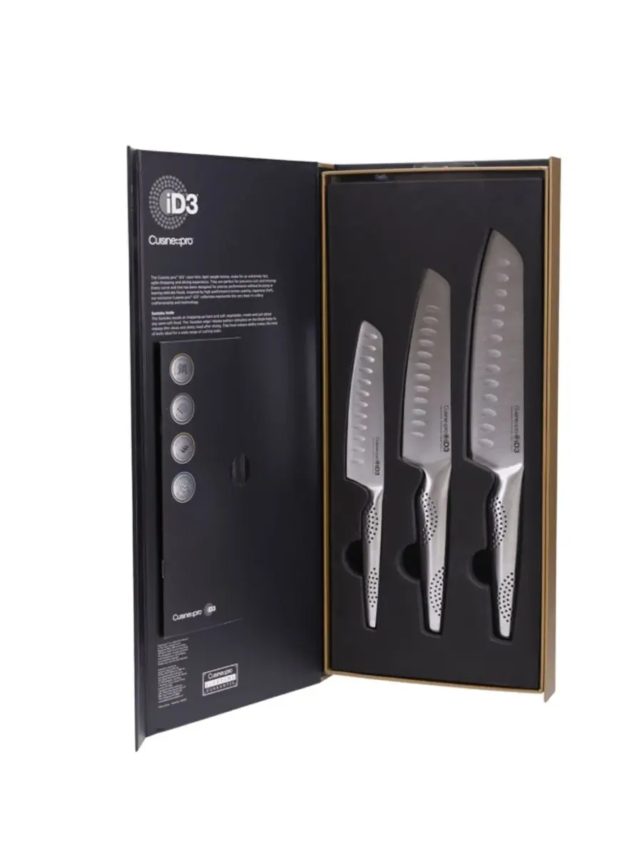 Id3 Набор ножей Santoku, 3 предмета Cuisine::Pro — изображение 2 из 2, нет цвета