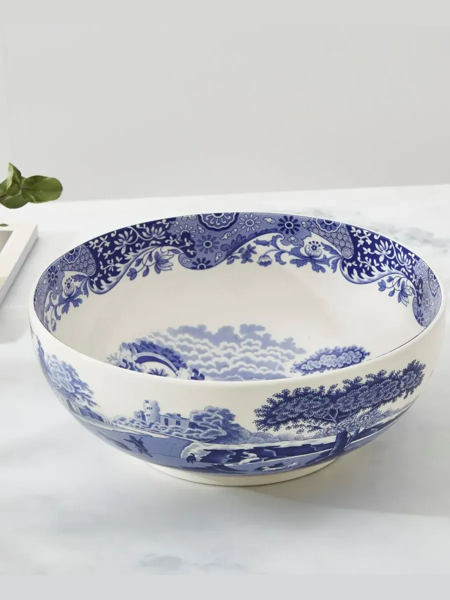 Большая итальянская сервировочная миска синего цвета Spode — изображение 2 из 5, синий