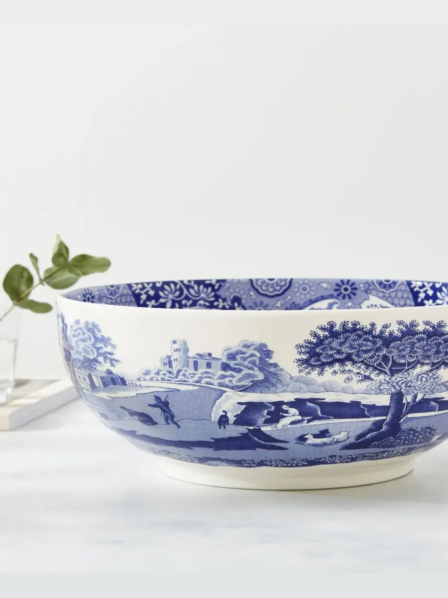 Большая итальянская сервировочная миска синего цвета Spode — изображение 3 из 5, синий