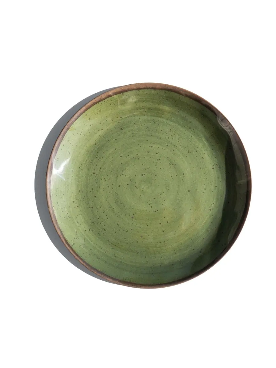 Набор из 6 обеденных тарелок Retreat Pottery, на 6 персон Abode Homewares — изображение 2 из 5, зеленый