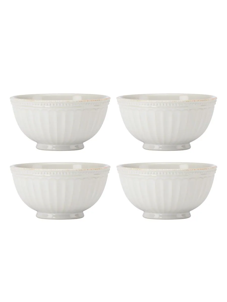 Набор из 4 универсальных мисок French Perle Groove Lenox — изображение 1 из 4, белый