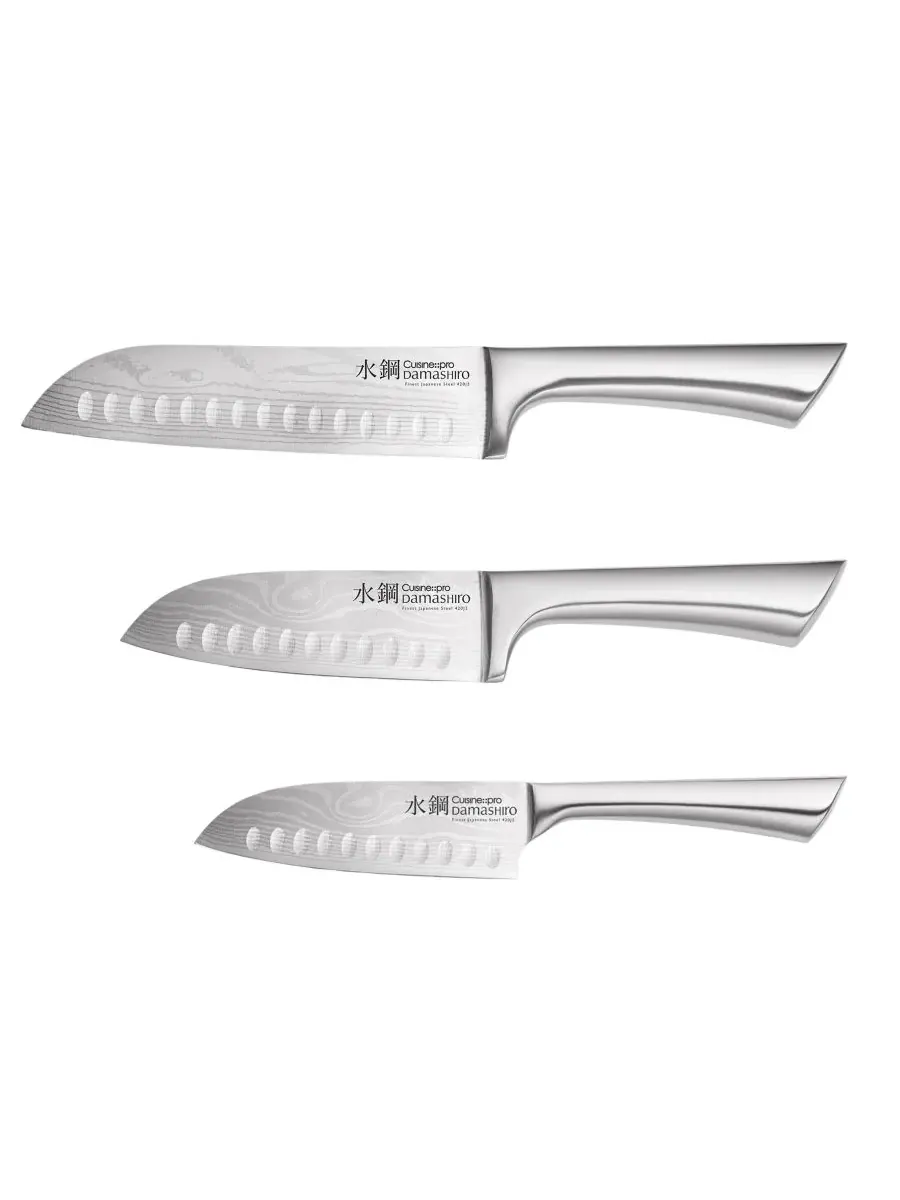 Набор ножей Дамасиро Santoku, 3 предмета Cuisine::Pro — изображение 1 из 3, нет цвета