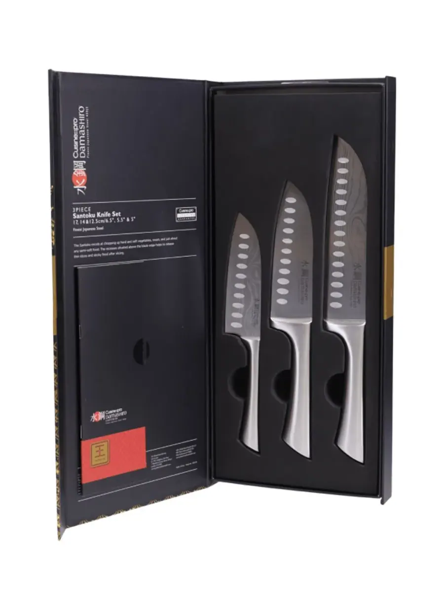 Набор ножей Дамасиро Santoku, 3 предмета Cuisine::Pro — изображение 2 из 3, нет цвета
