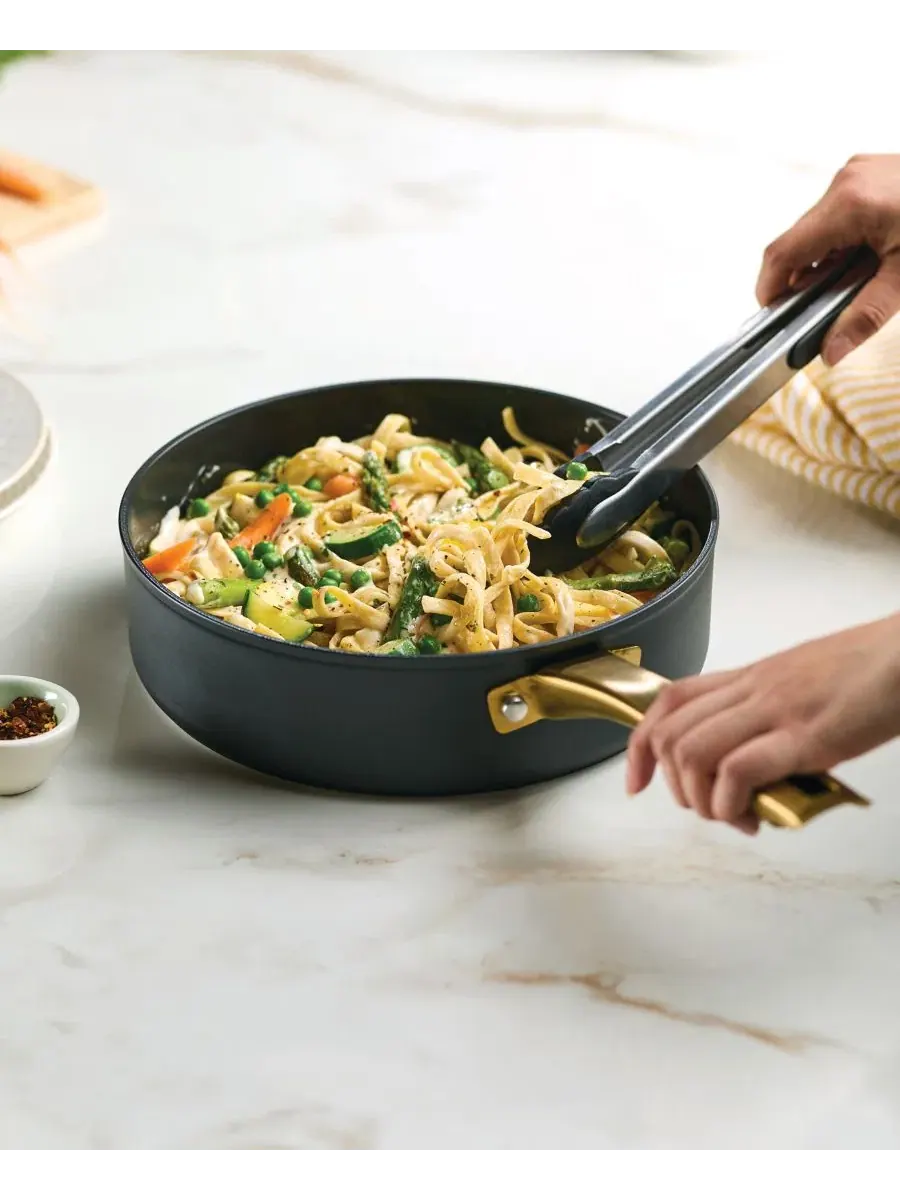Сковорода Forged Induction Ceramic Nonstick объемом 3 л (около 9,8 л) с крышкой, керамическая, с — изображение 9 из 11
