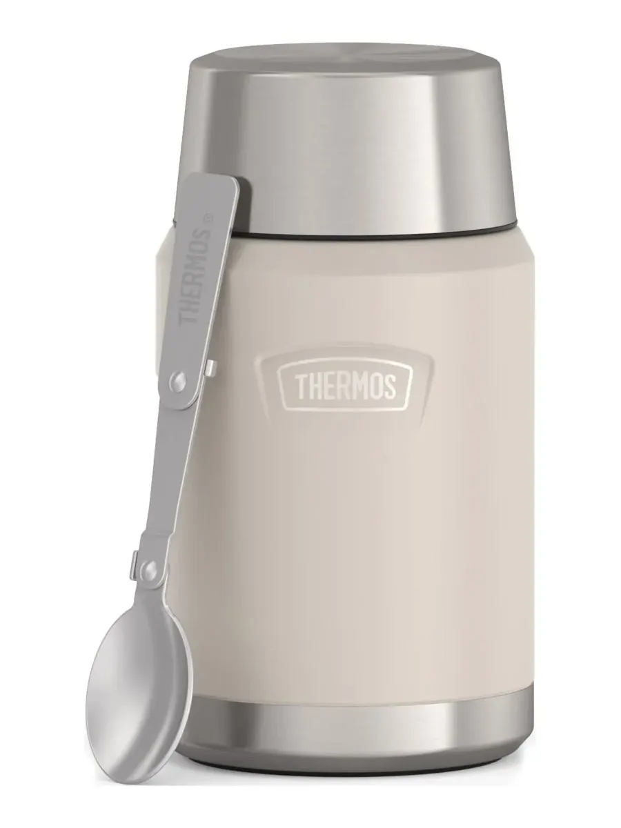 Контейнер для еды Icon Series объемом 0,7 л с ложкой Thermos — изображение 3 из 7, песчаник