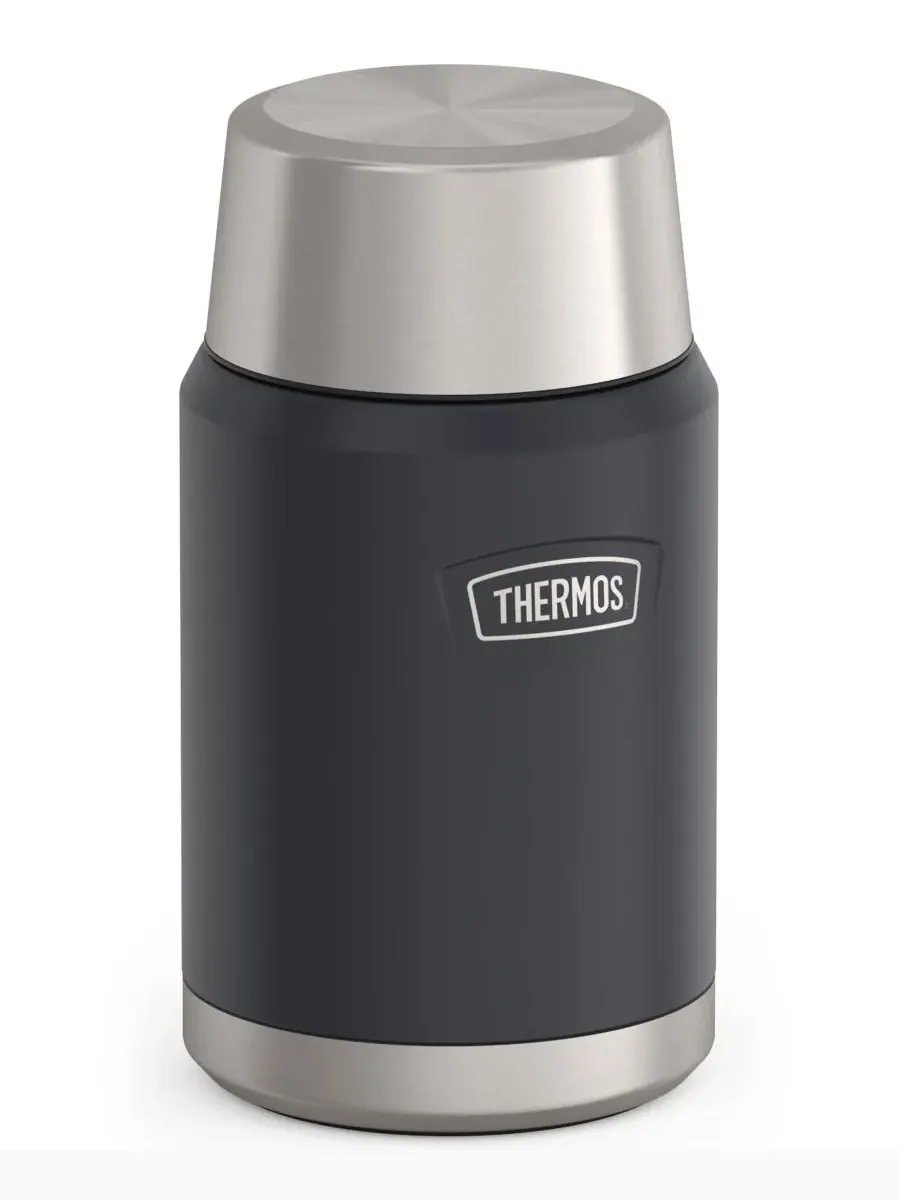 Контейнер для еды Icon Series объемом 0,7 л с ложкой Thermos — изображение 2 из 7, серый