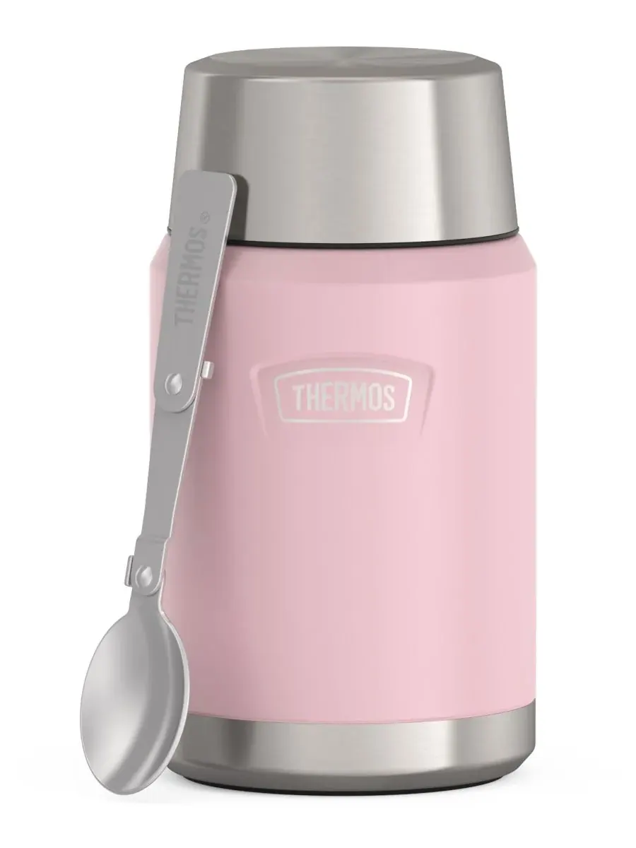 Контейнер для еды Icon Series объемом 0,7 л с ложкой Thermos — изображение 3 из 7, розовый