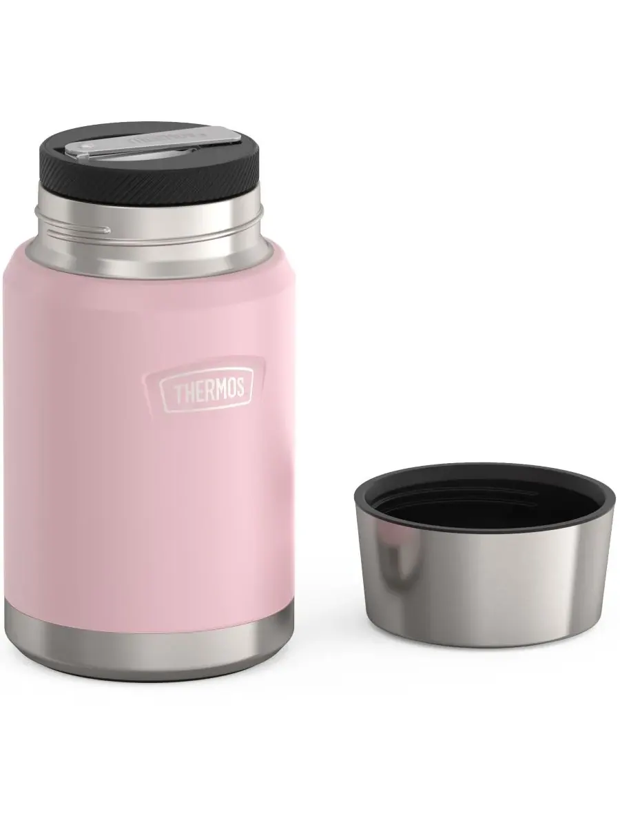 Контейнер для еды Icon Series объемом 0,7 л с ложкой Thermos — изображение 4 из 7, розовый