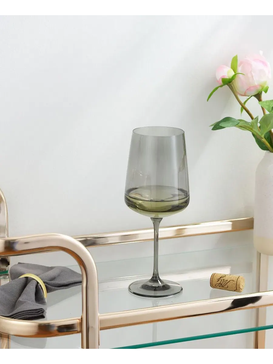 Набор из 16 бокалов Sidney Stemware JoyJolt — изображение 3 из 8, дымчатый