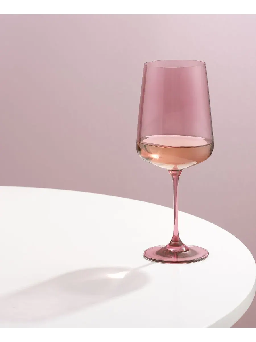 Набор из 16 бокалов Sidney Stemware JoyJolt — изображение 4 из 6, пудровый розовый