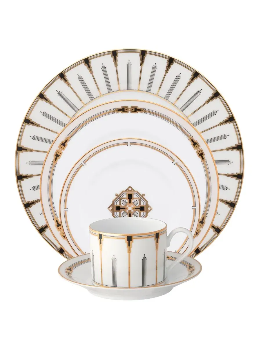 Набор посуды Empire Gold из 5 предметов Noritake — изображение 1 из 6, золотистый белый
