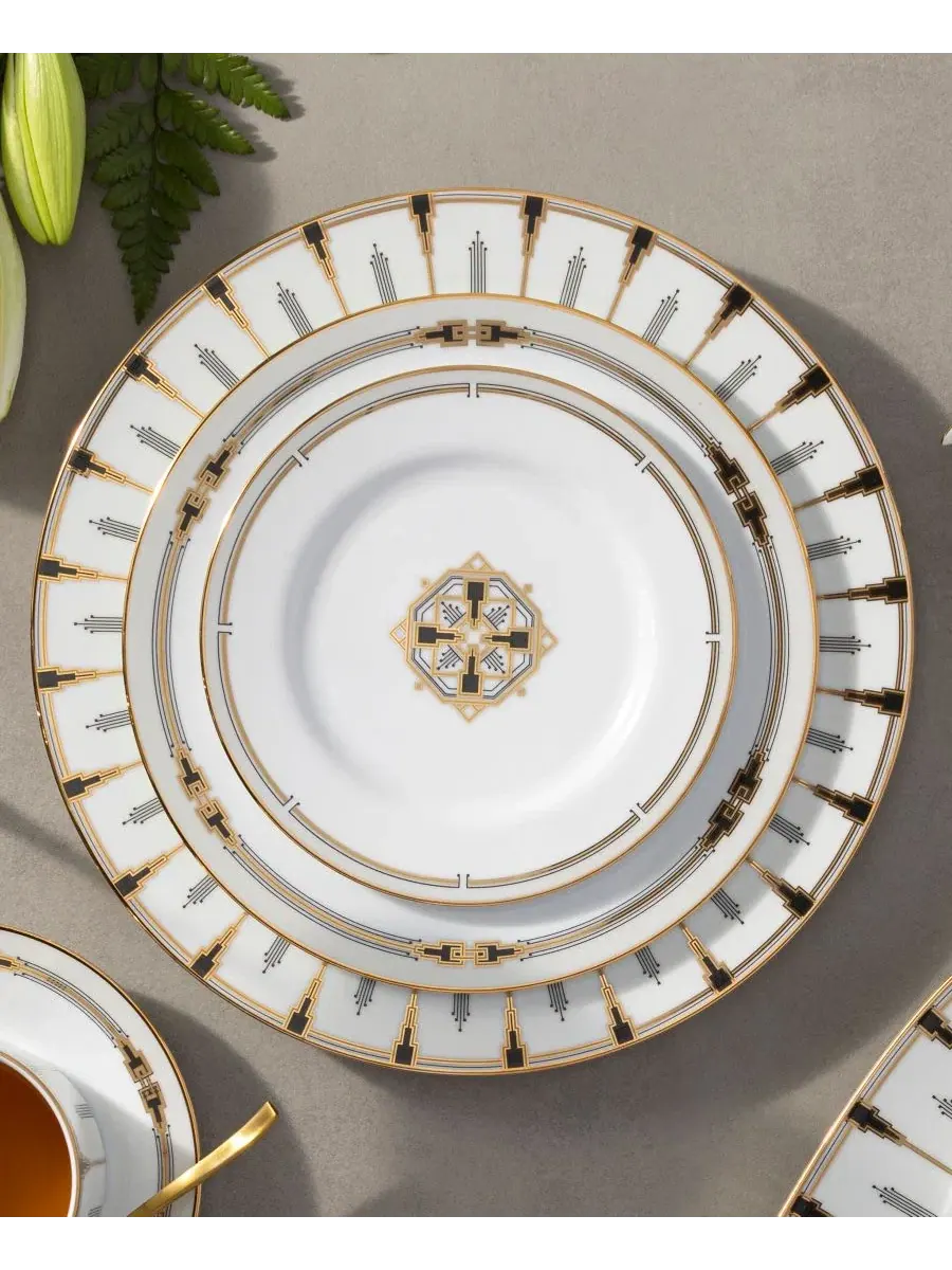 Набор посуды Empire Gold из 5 предметов Noritake — изображение 2 из 6, золотистый белый