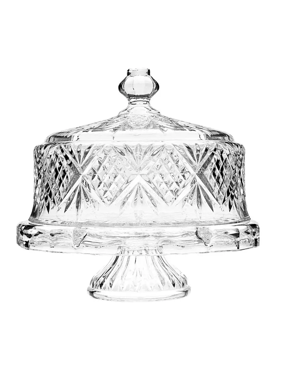 Подставка для торта с куполом, 30 см, 4-в-1, Dublin Cake Plate Godinger — мульти