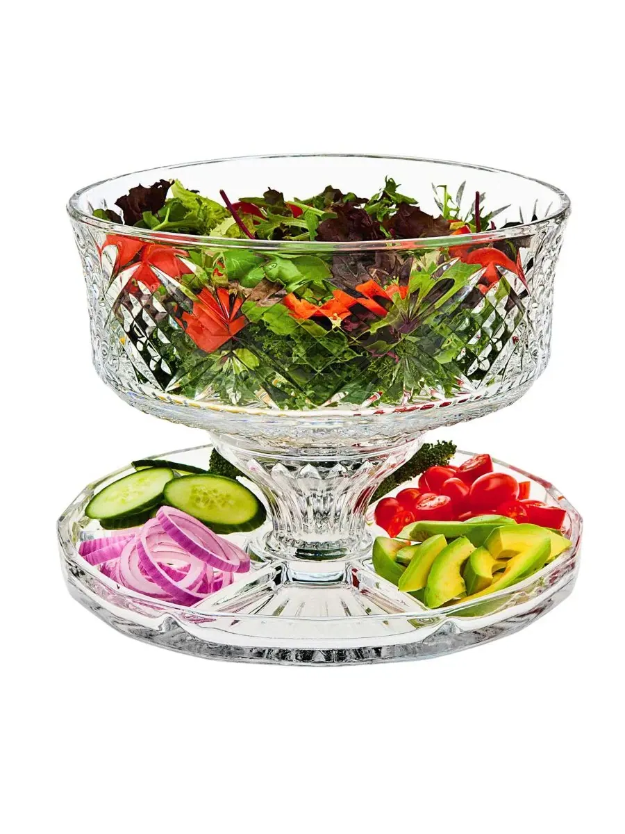 Подставка для торта с куполом, 30 см, 4-в-1, Dublin Cake Plate Godinger — изображение 4 из 6, нет цвета