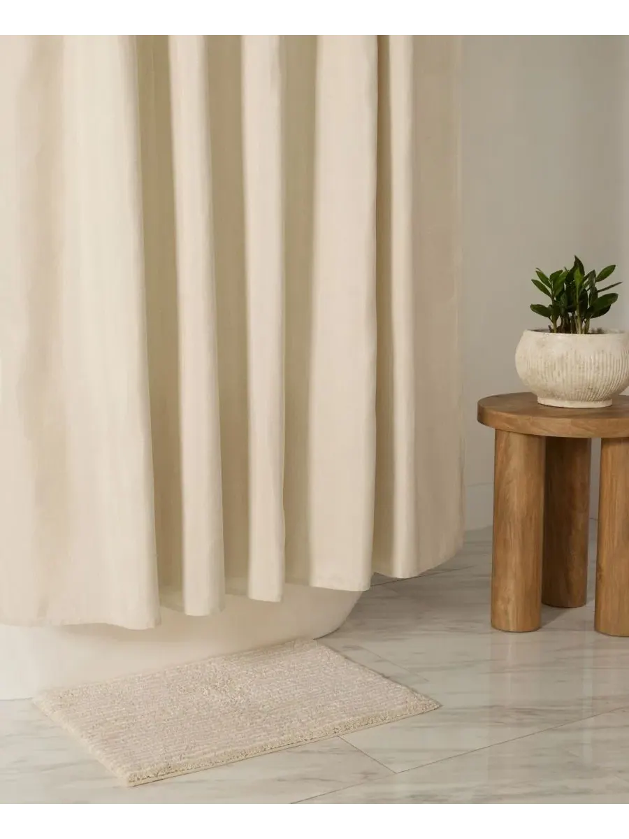 Шторка для ванной с эффектом льна, 183 x 183 см ienjoy Home — изображение 9 из 9, прозрачный
