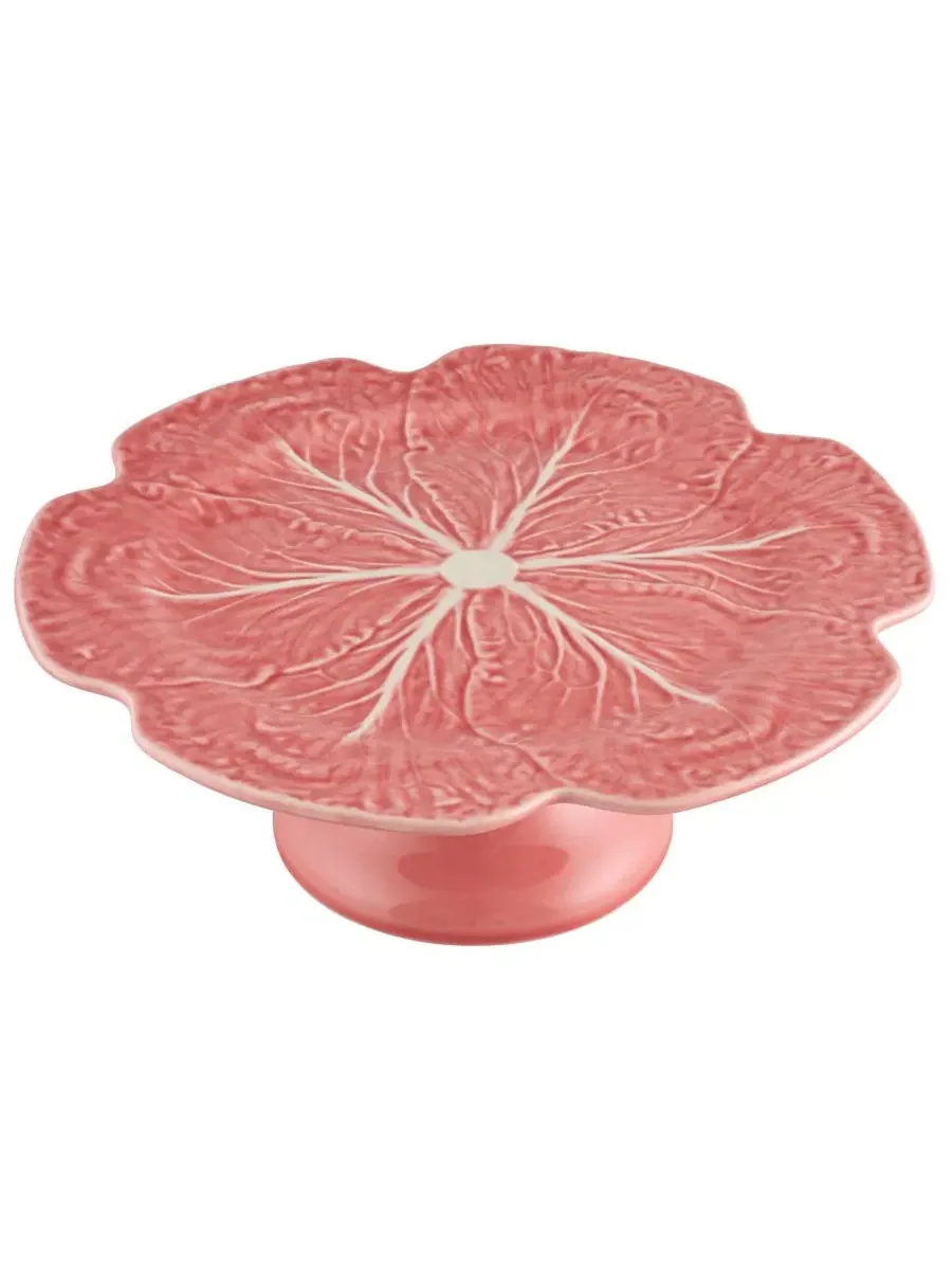 Тарелка-капуста для торта Cabbage Collection Pink Edition Bordallo Pinheiro, 30 см — изображение 2 из 5, розовый