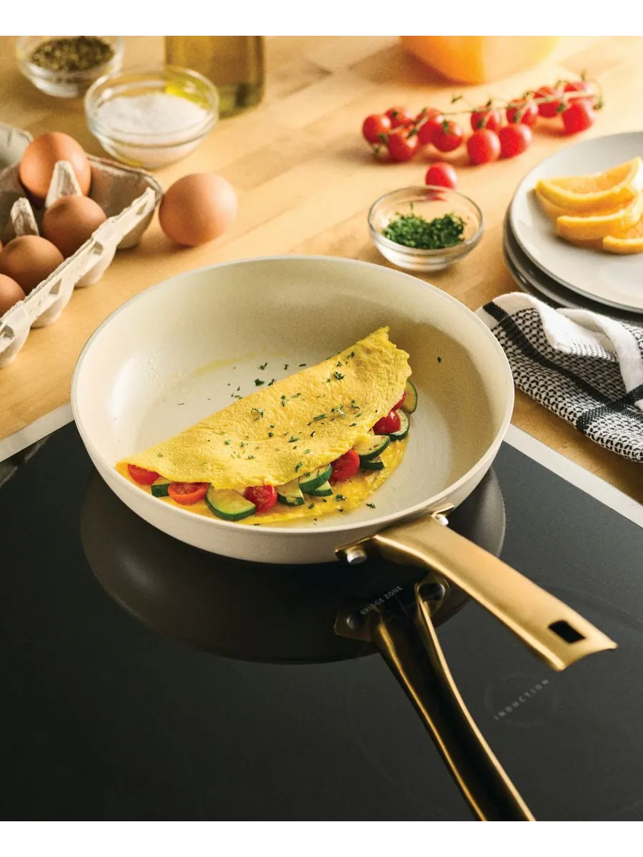 Набор посуды для индукционных плит Forged Induction из 12 предметов, изготовленный из — изображение 5 из 10, светлый бежевый