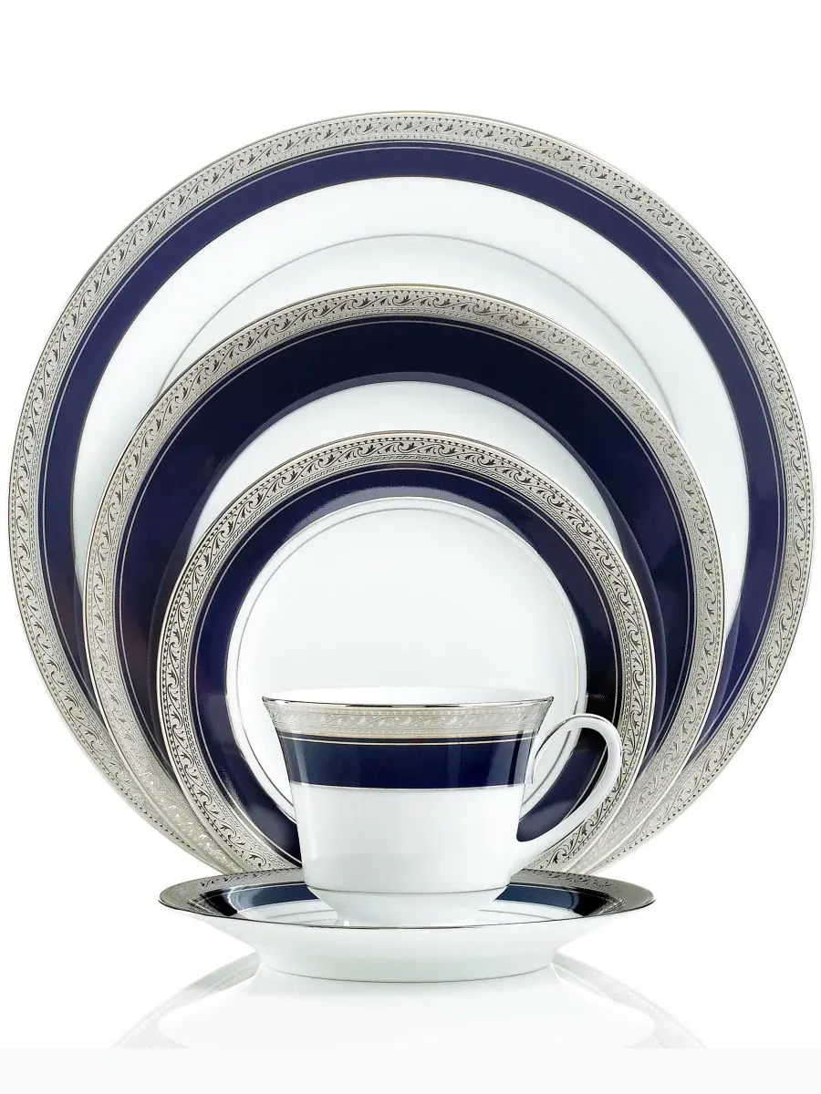 Сервировочный набор из 5 предметов Crestwood Cobalt Platinum Noritake — изображение 1 из 5, нет цвета