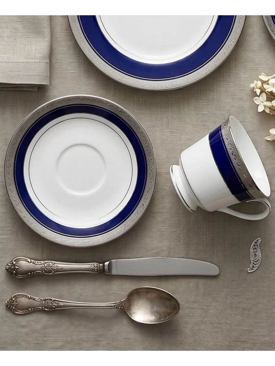 Сервировочный набор из 5 предметов Crestwood Cobalt Platinum Noritake — изображение 3 из 5, нет цвета