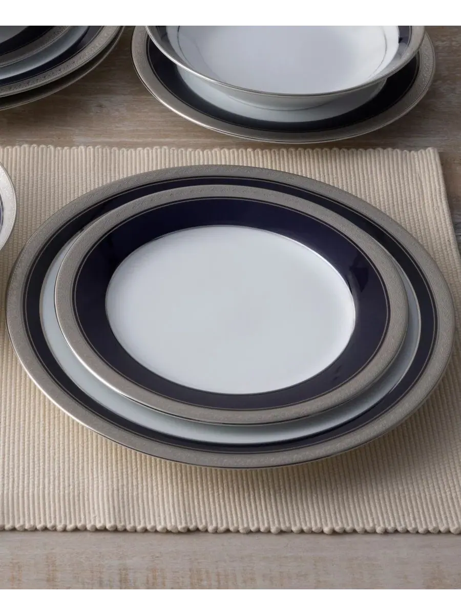 Сервировочный набор из 5 предметов Crestwood Cobalt Platinum Noritake — изображение 5 из 5, нет цвета