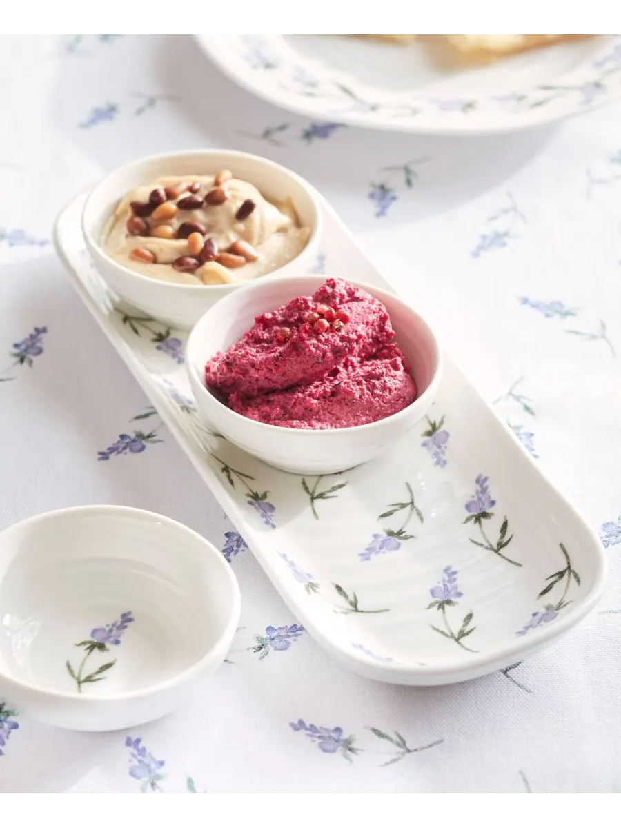 Набор из 4 мисок и подносов Sophie Conran Lavandula Portmeirion — изображение 6 из 6, белый