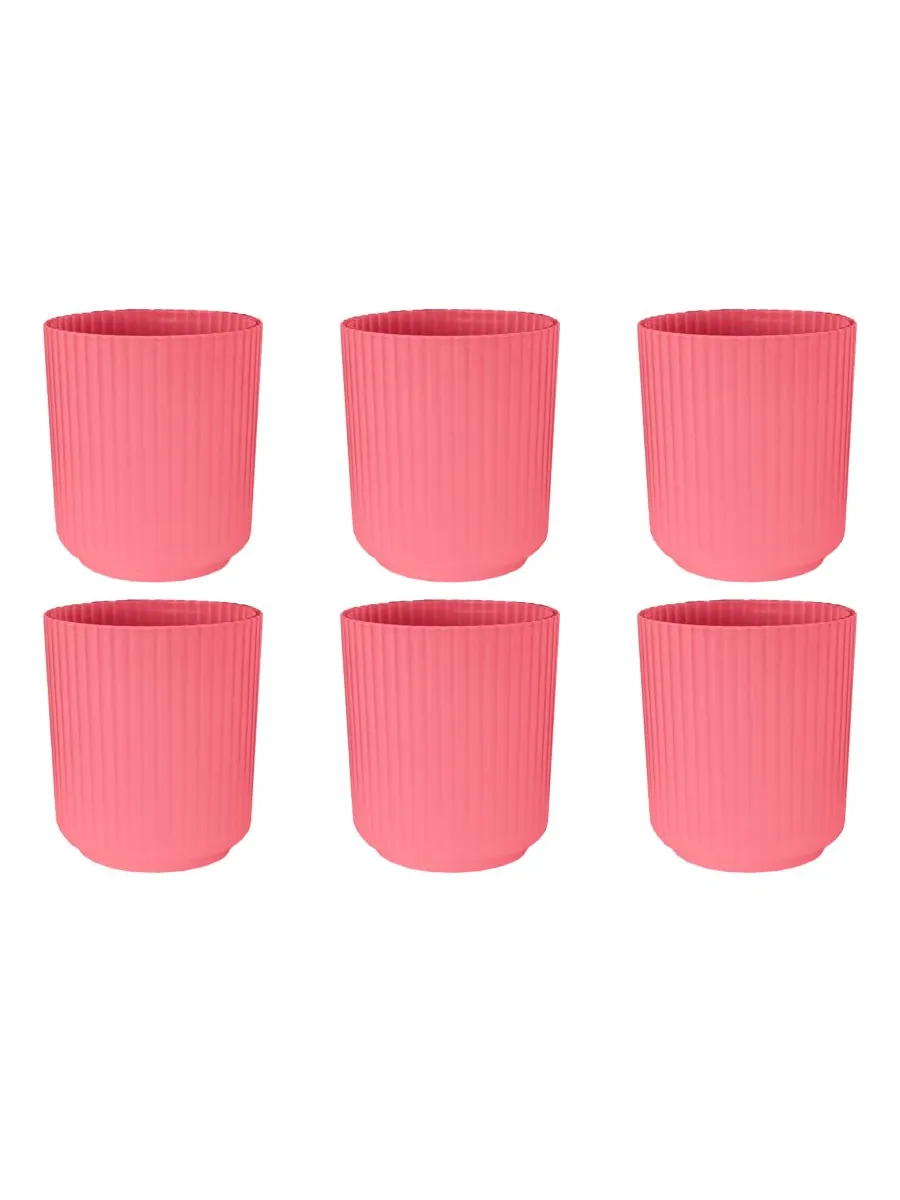 Набор из 6 бокалов Mesa Goblet Glasses Abode Homewares — изображение 1 из 3, розовый