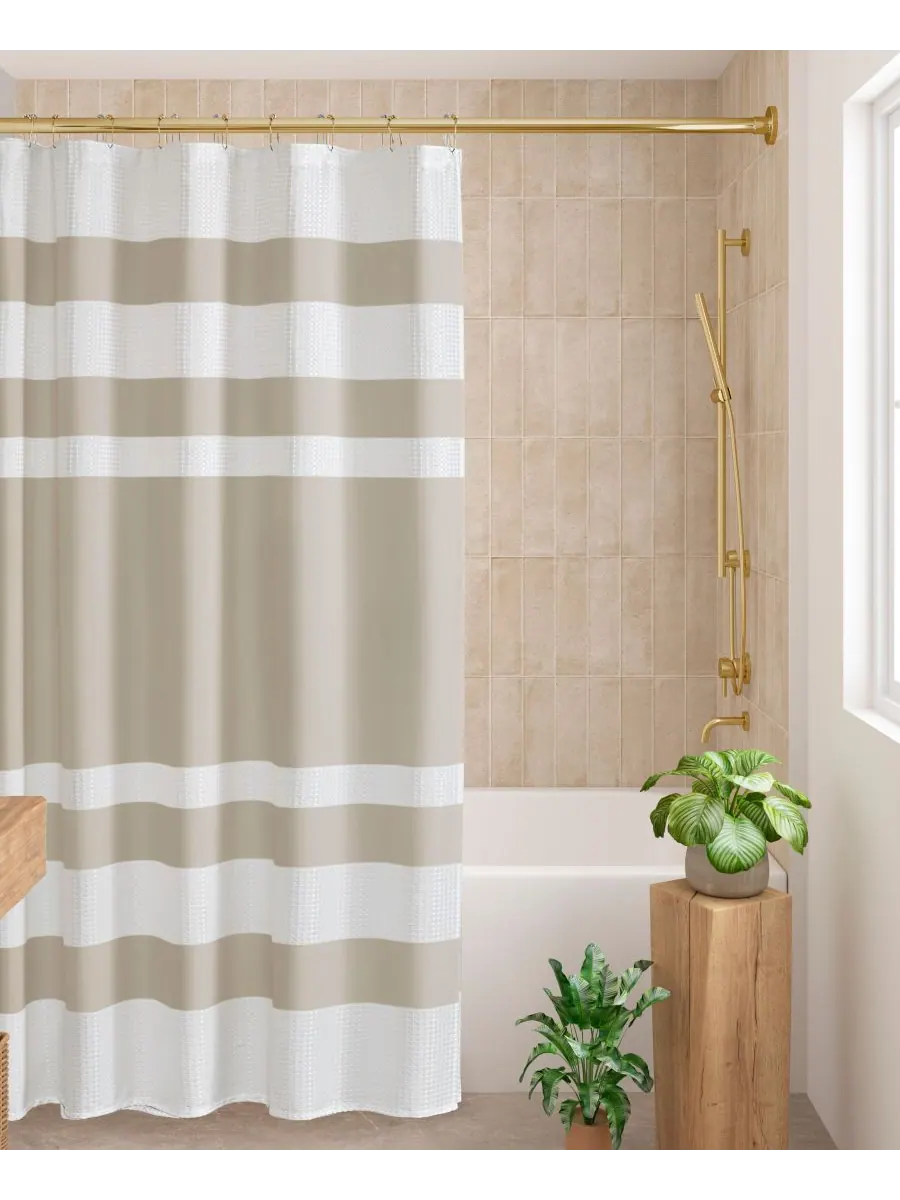 Шторка для душа spa waffle 3m-scotchgard, 108" x 72" Madison Park — изображение 1 из 9, бежевый