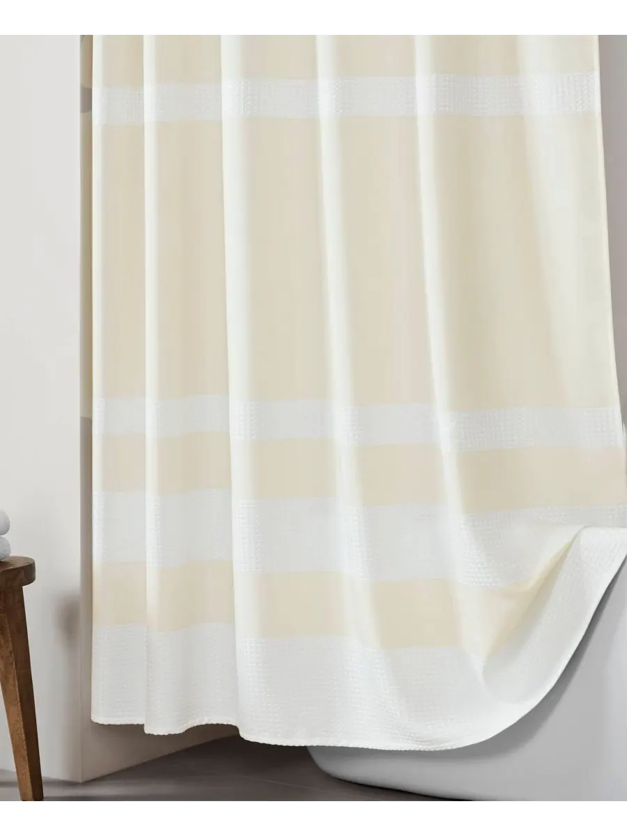 Шторка для душа spa waffle 3m-scotchgard, 108" x 72" Madison Park — изображение 4 из 9, бежевый