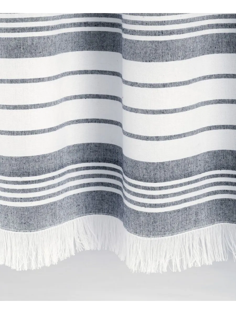 Шторка для душа из окрашенной пряжи Nantucket, 72 x 72 дюйма Lush Décor — изображение 6 из 7, темно-синий