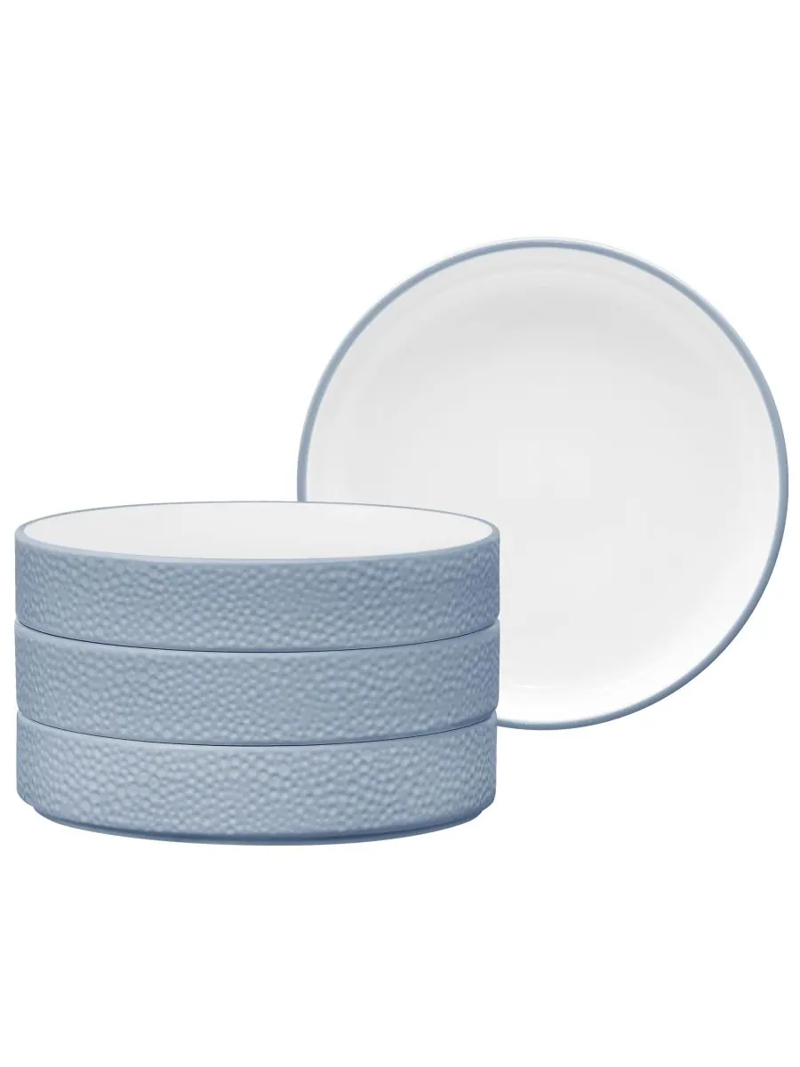 Набор из 4 глубоких тарелок Colortex Stone Stax Noritake — изображение 1 из 7, голубой