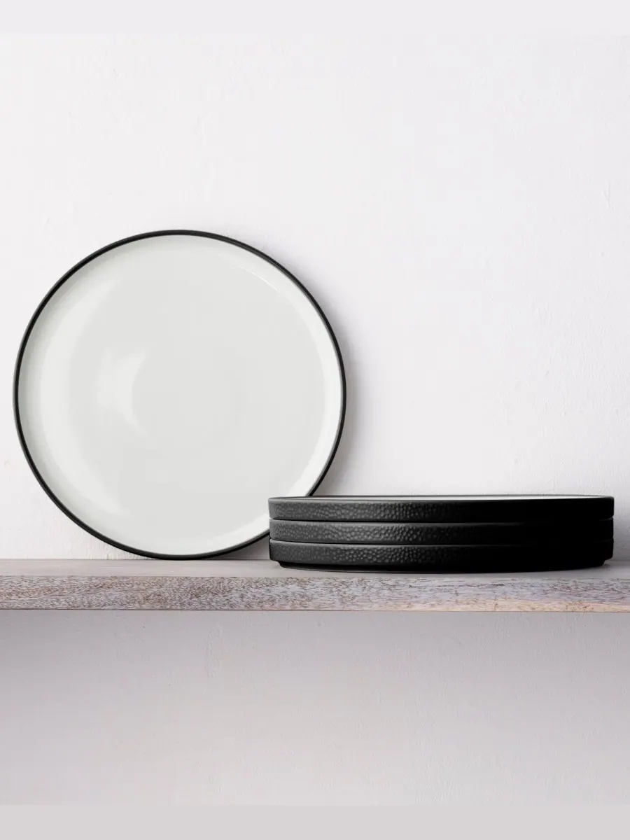 Набор из 4 маленьких тарелок Colortex Stone Stax Noritake — изображение 3 из 9, черный