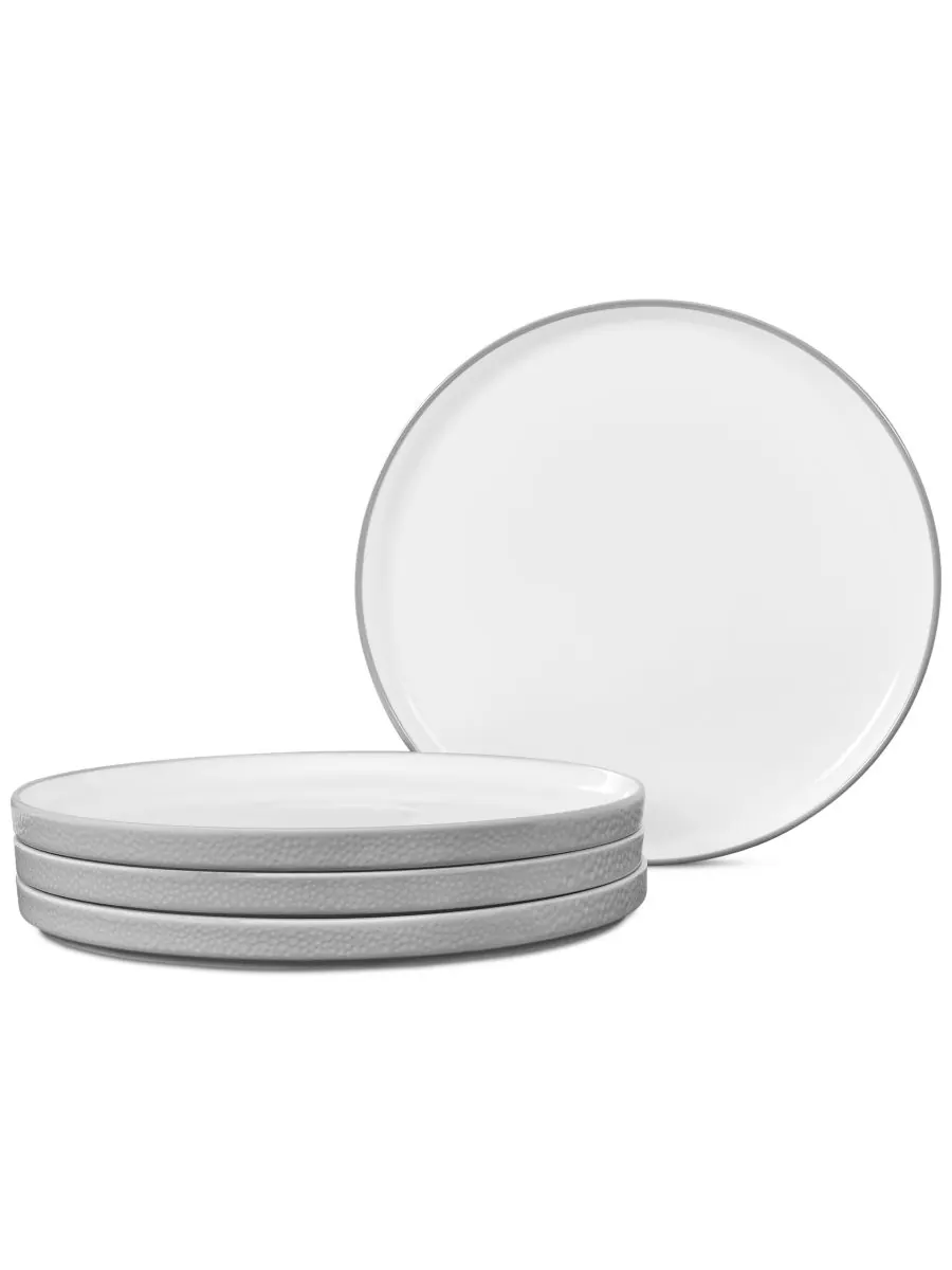 Набор из 4 маленьких тарелок Colortex Stone Stax Noritake — изображение 1 из 8, серый