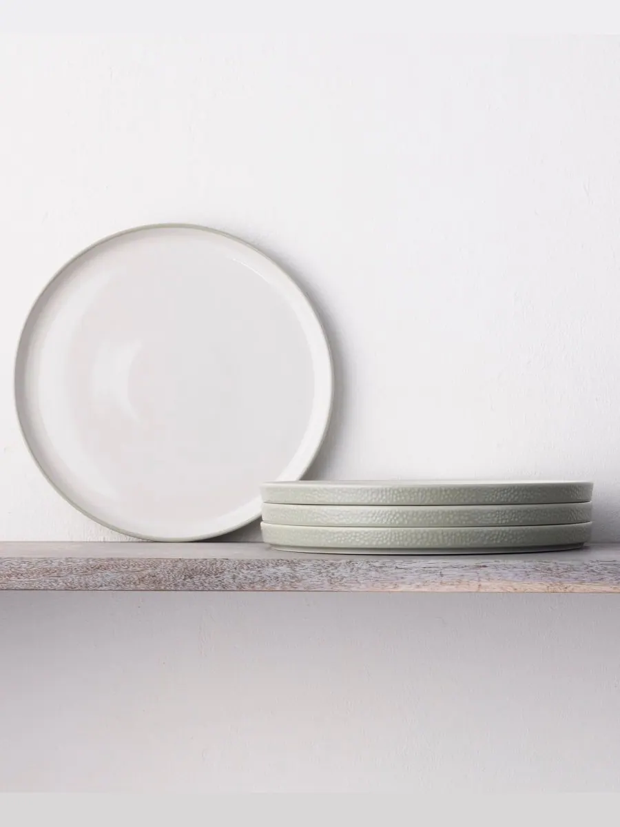 Набор из 4 маленьких тарелок Colortex Stone Stax Noritake — изображение 5 из 8, серый