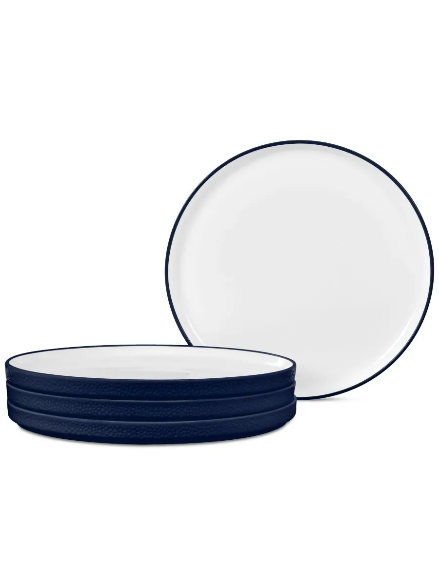 Набор из 4 маленьких тарелок Colortex Stone Stax Noritake — изображение 1 из 8, темно-синий
