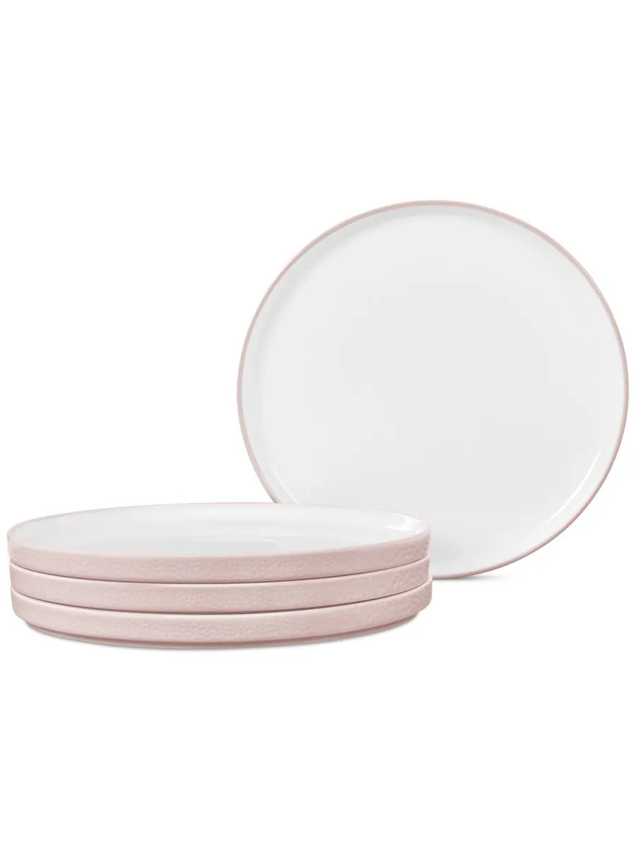 Набор из 4 маленьких тарелок Colortex Stone Stax Noritake — изображение 1 из 7, пудровый розовый