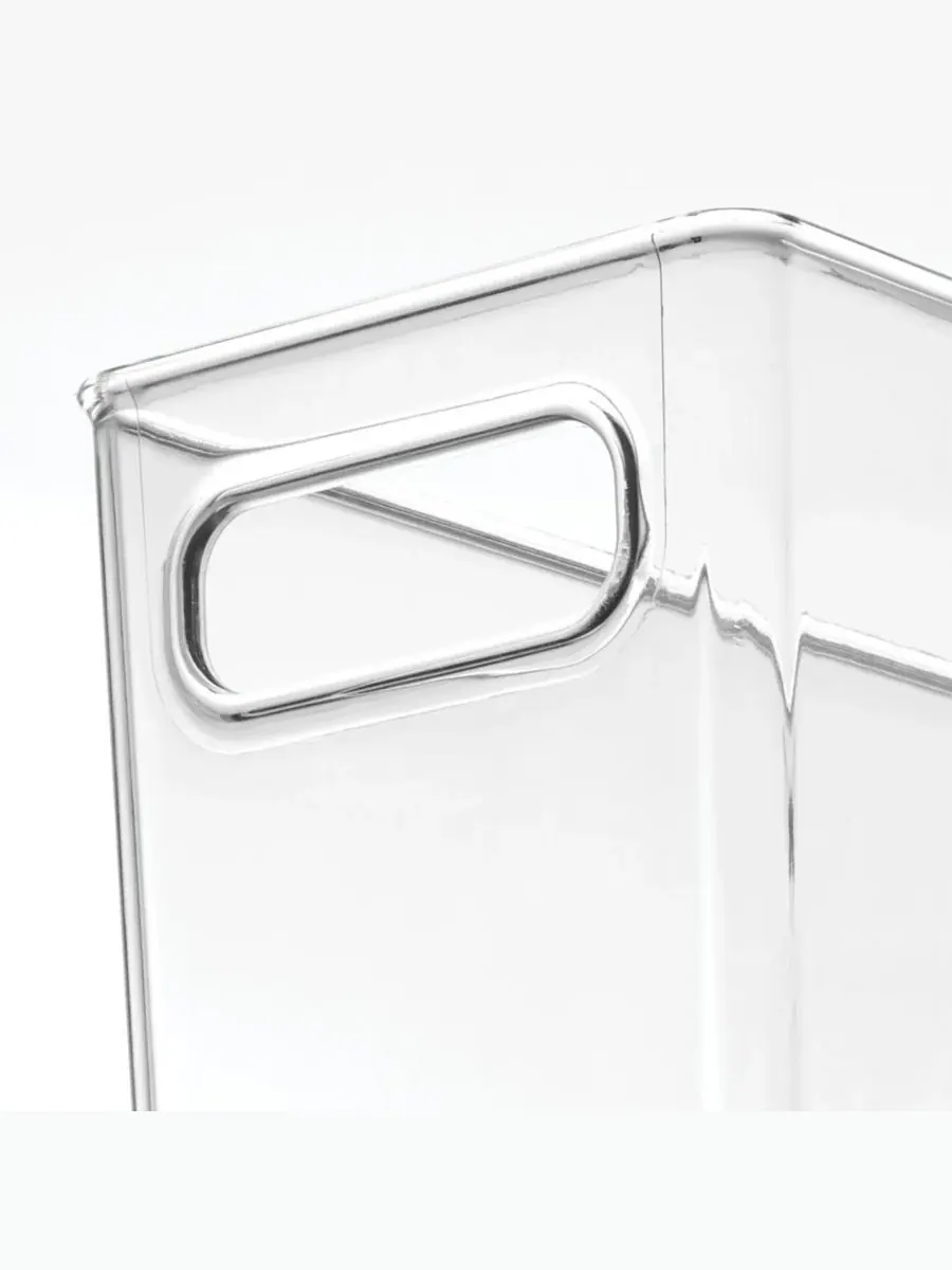 Пластиковые контейнеры для хранения iDesign с ручками - набор из 4 штук - прозрачные - Сделано в — изображение 8 из 8