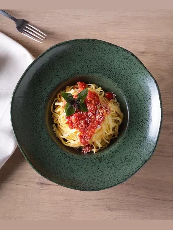 Керамические тарелки с глубоким бортиком 11,02 дюйма, набор из 4 шт. Porto Brasil — изображение 4 из 4, зеленый