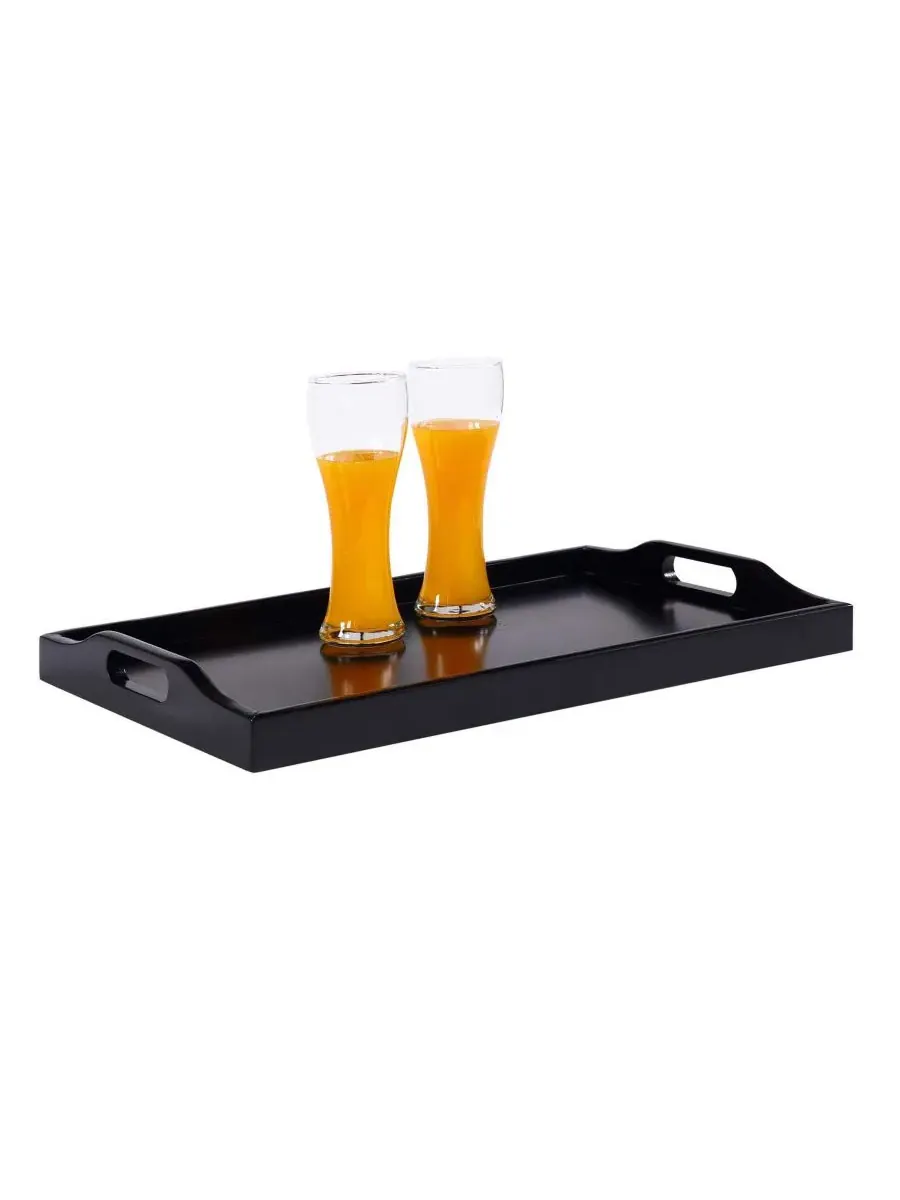 Многофункциональный сервировочный поднос Rubberwood Designs2Go, 56 см Convenience Concepts — изображение 3 из 4, черный