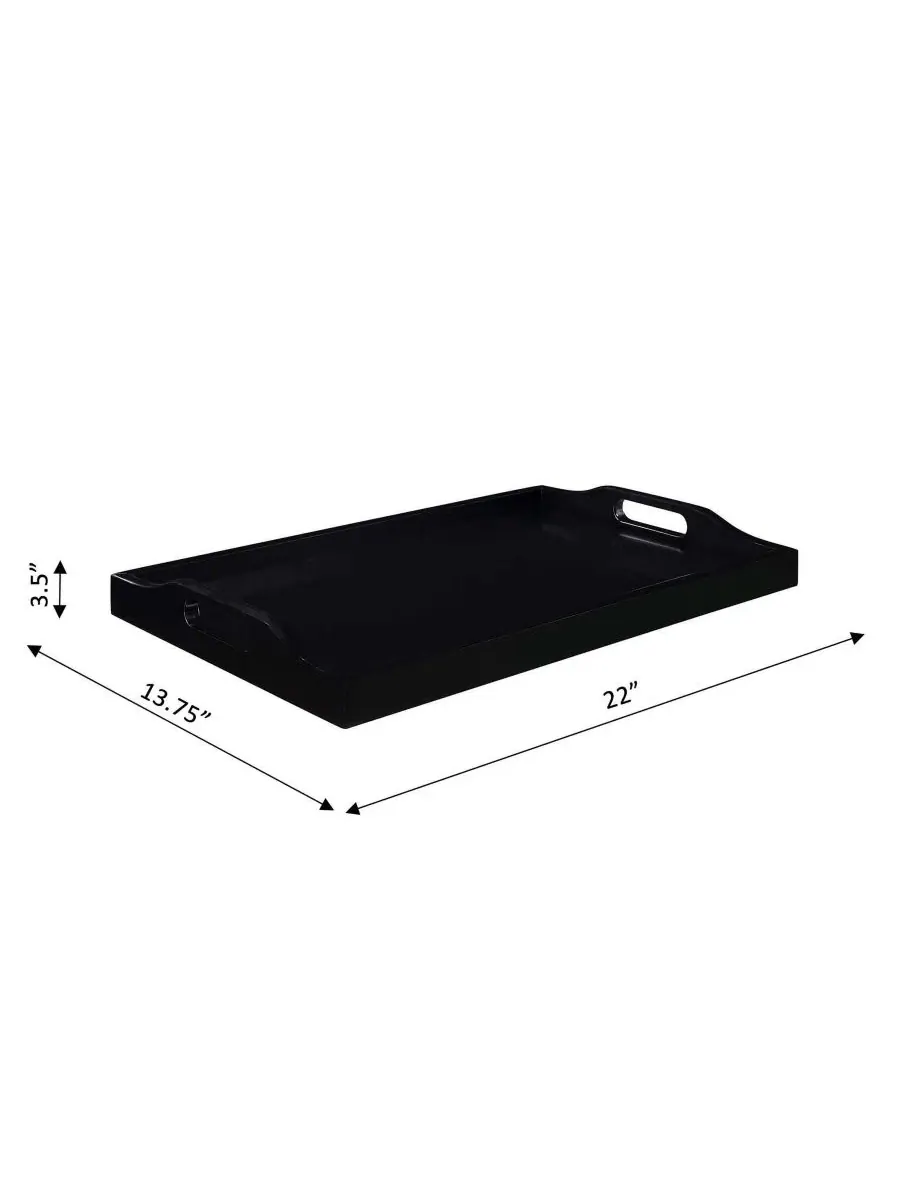 Многофункциональный сервировочный поднос Rubberwood Designs2Go, 56 см Convenience Concepts — изображение 4 из 4, черный