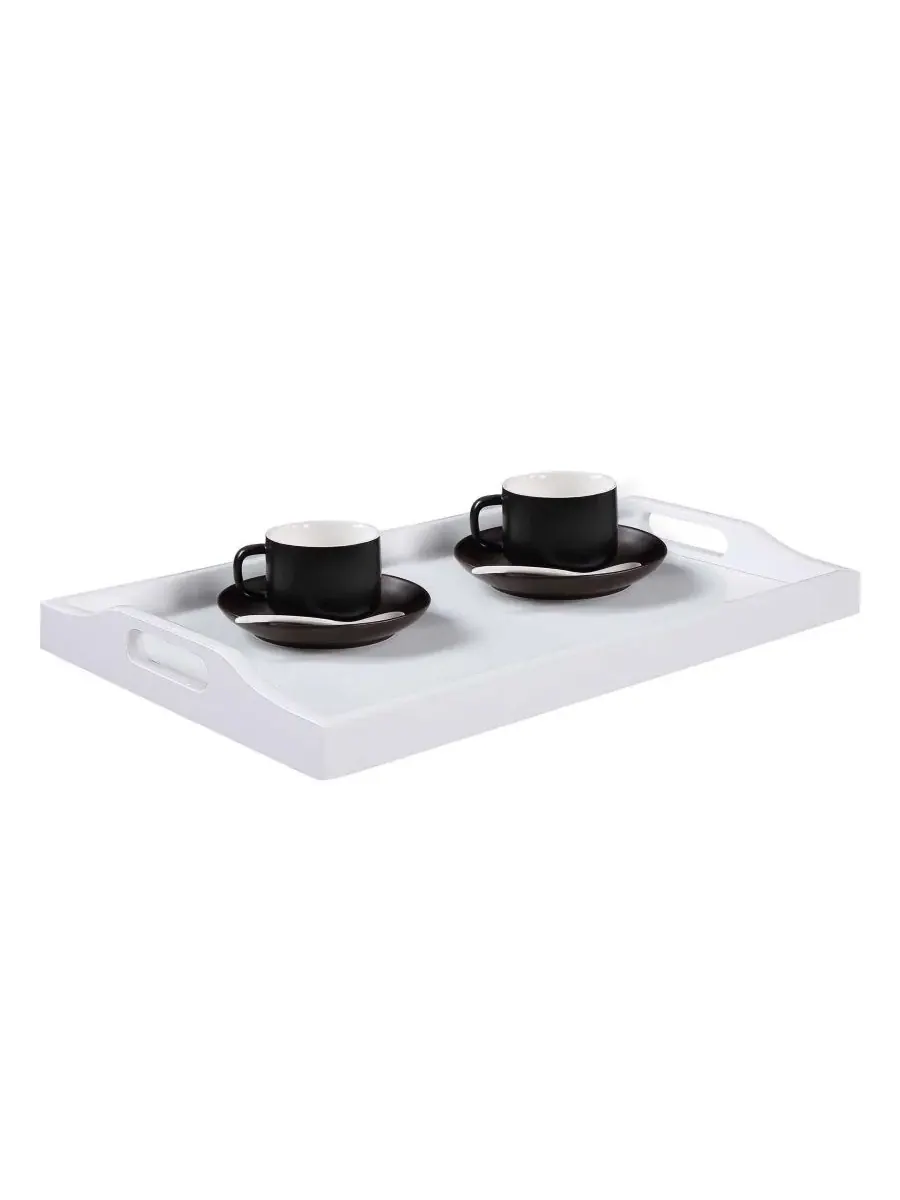 Многофункциональный сервировочный поднос Rubberwood Designs2Go, 56 см Convenience Concepts — изображение 3 из 3, белый