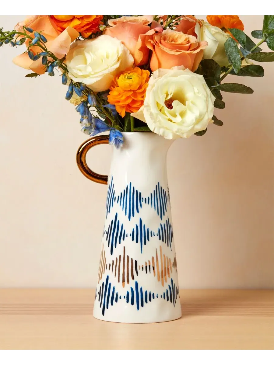 Средний кувшин Blue Bay Lenox — изображение 2 из 3, синий белый
