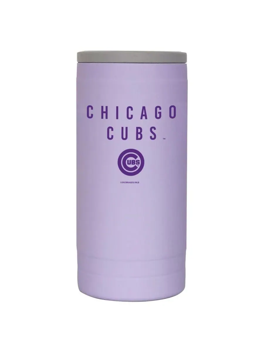 Контейнер для напитков Chicago Cubs 0,3 л, лавандовый, мягкий на ощупь, тонкий Logo Brands — изображение 1 из 1, мульти