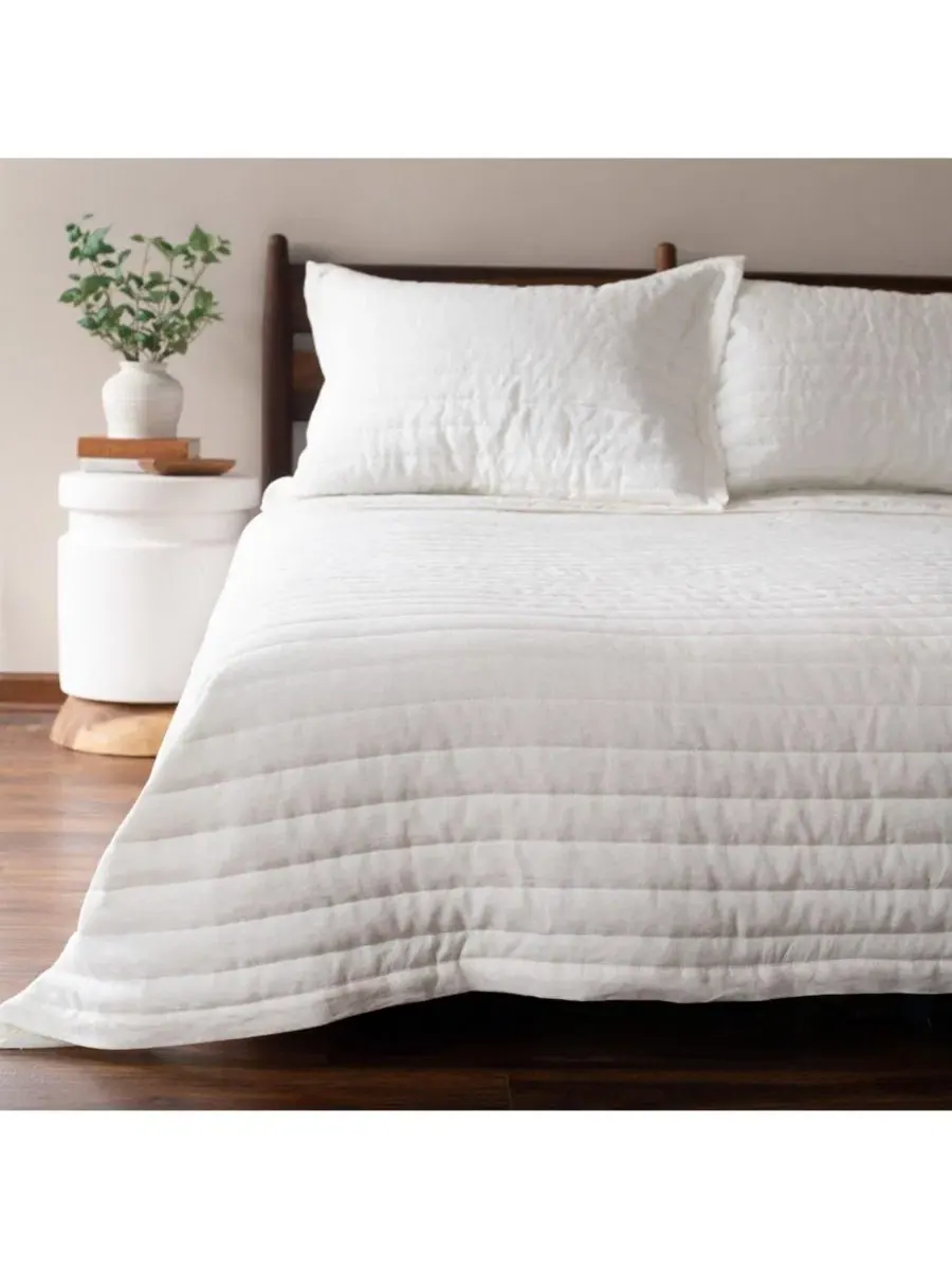 Стеганое одеяло из французского льна с наволочками Twin/Twin XL Bokser Home
